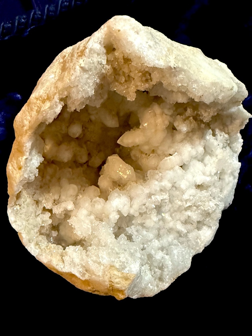 Large Sugary White Quartz Druzy Geode Stone Healing Crystal